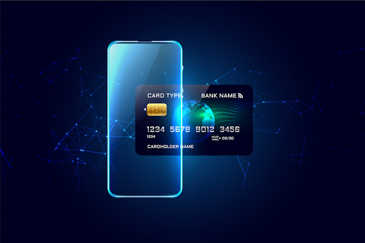 digital credit card transaction concept background LexisNexis Gemelos Digitales