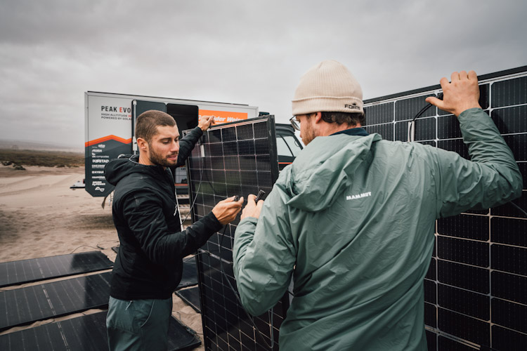 Camión solar suizo Vehiculo solar