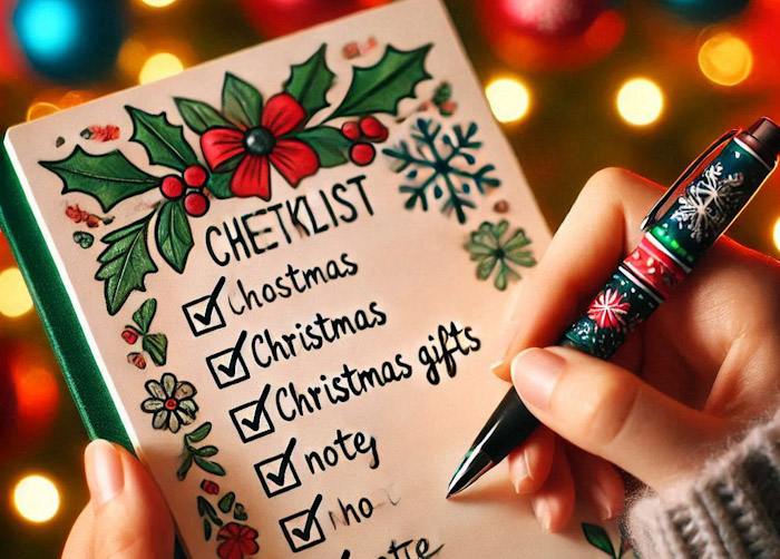 Check list navideña Lista de regalos