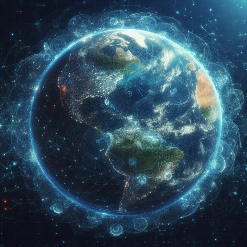 planeta Tierra digitalizado por una inteligencia artificial inversión en Inteligencia Artficial