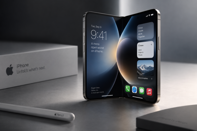 Recreación del iPhone plegable Apple
